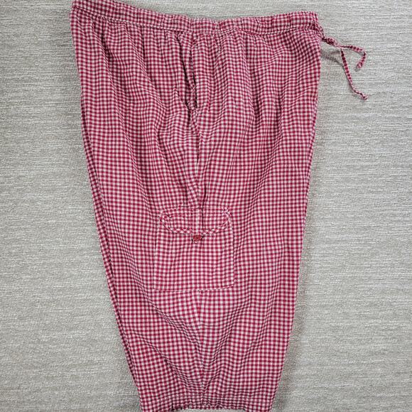 Vintage White Stag Shirt Capri Set Womens 2XL Red Gingham Button Down Pockets - Picture 12 of 16